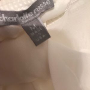 White girlie strapless top